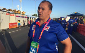 Samoa's Jerry Wallwork at the Commonwealth Games