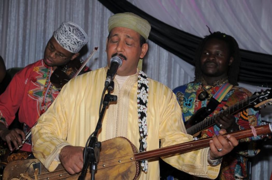 Hamid El Kasri and his guembri