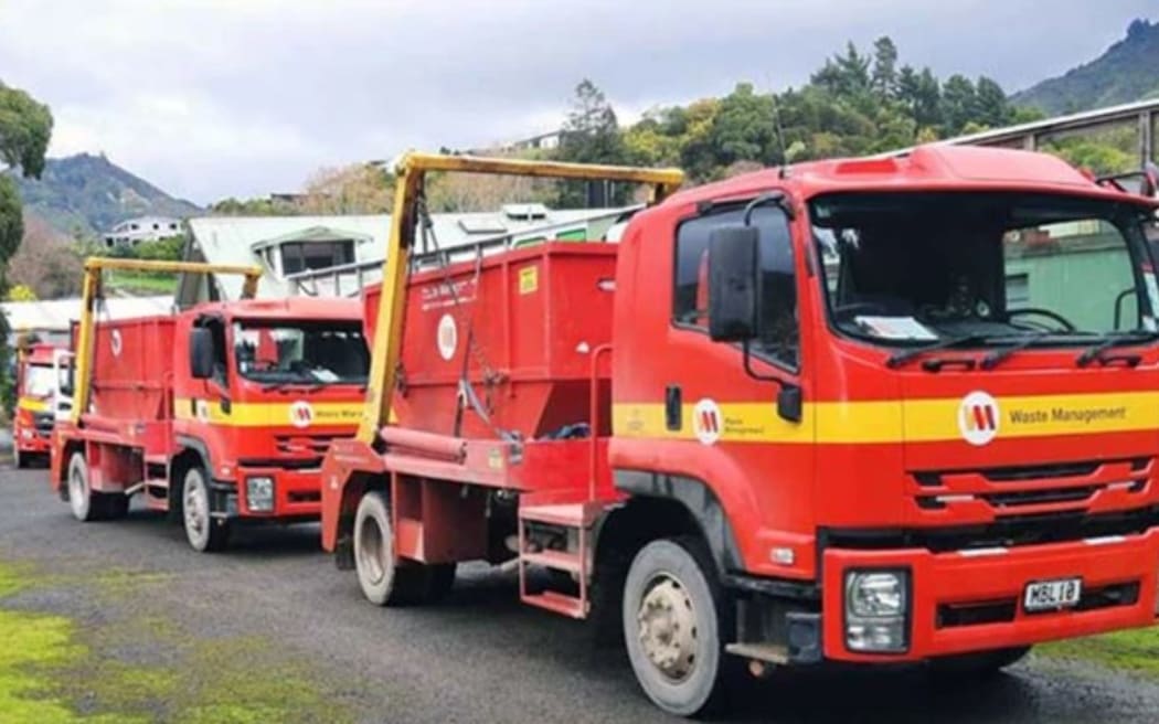 Waste Management trucks.