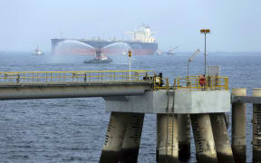 Sept. 21, 2016 file photo, an oil tanker approaches to the new Jetty during the launch of the new $650 million oil facility in Fujairah, United Arab Emirates.
