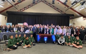 The signing of the Tākai Herei partnership between mana whenua and Wellington City Council.