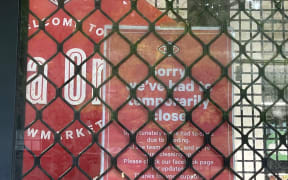 New World in Auckland's Newmarket had to shut after heavy rain flooded its premises on 27 January, 2023.