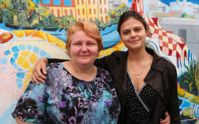 Nataliya Shchetkova with her daughter Daria