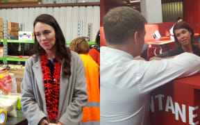 Jacinda Ardern and Bill English.