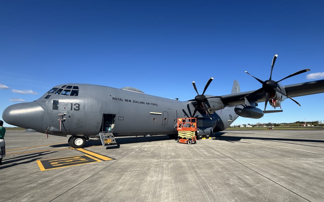 The NZDF's C-130J-30 Super Hercules.