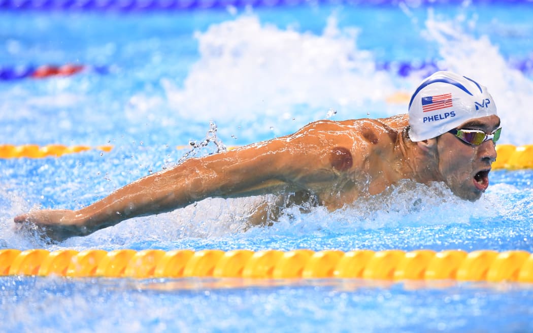 19-times Olympic gold medallist Michael Phelps could be seen sporting cupping marks during the men's 200m butterfly heats.