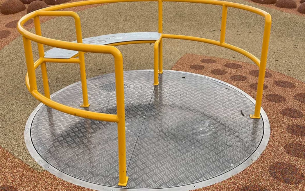 Children are being burned on playground equipment that is scorching hot in the sun.