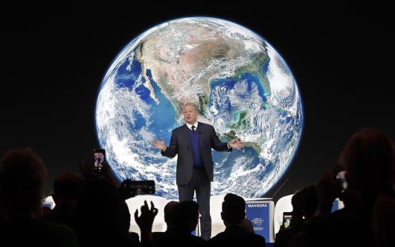 Al Gore, former vice-President of the United States, guided the talks for the Safeguarding Our Planet panel at the World Economic Forum in Davos.