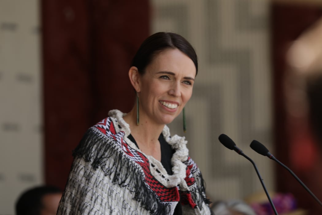 Prime Minister Jacinda Ardern at Waitangi.