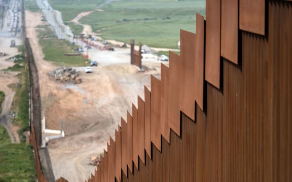 A section of the US-Mexico border fence seen from Tijuana, in Baja California state, Mexico, on March 26, 2019.