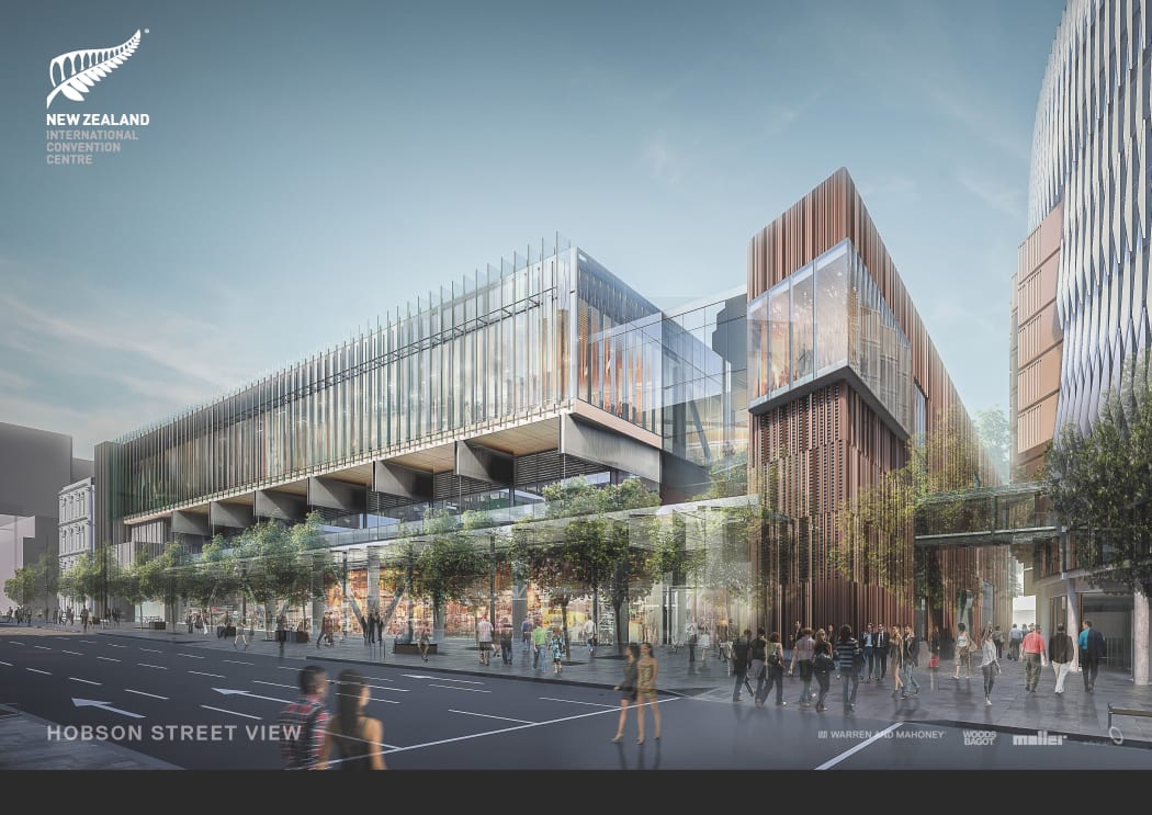 An artist's impression of the scaled down design agreed for Auckland's SkyCity convention centre.