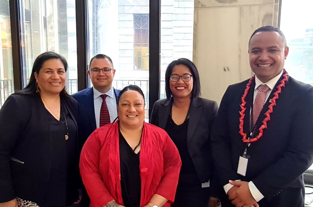 (L-R) Lemauga Lydia Sosene, Tangi Utikere, Terisa Ngobi, Barbara Edmonds, Dr Anae Neru Leavasa