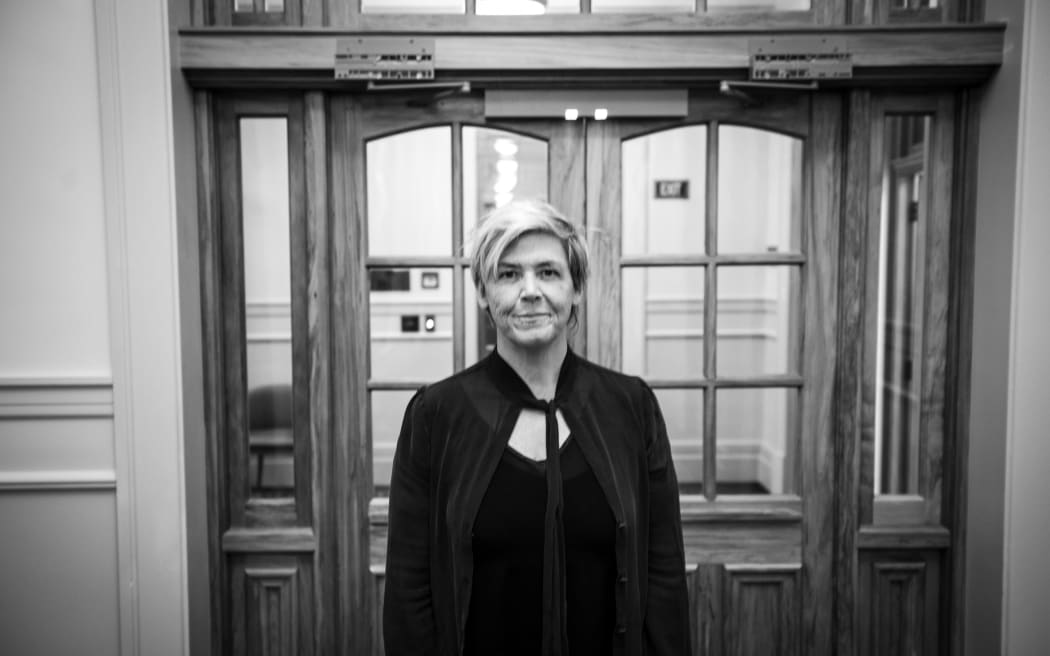 Green Party MP Jan Logie at Parliament, 15 June 2023
