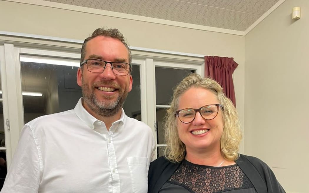 Malcolm Barr and Maria Colvin.