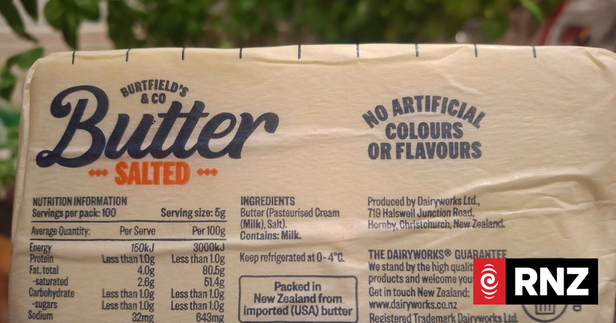 Cut-price American butter causing confusion among some shoppers | RNZ