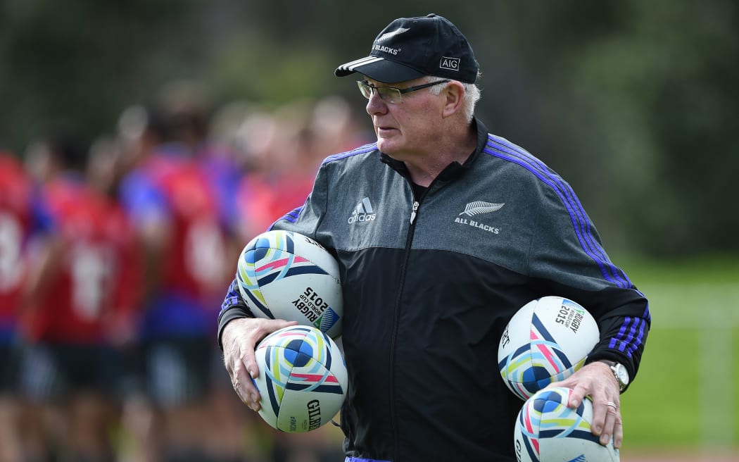 All Blacks' forwards and scrum coach Mike Cron.