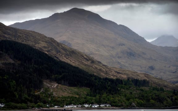 Inverie on the Knoydart peninsular, home to the The Old Forge pub is pictured across Loch Nevis in the Scottish Highlands on 21 May, 2021.