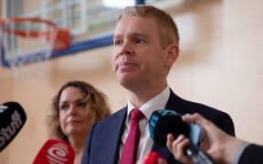 Prime Minister Chris Hipkins and education minister Jan Tinetti visit Ridgway School to make a pre-budget education announcement