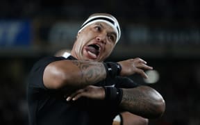 Hika Elliot performs the Haka before the All Blacks test against Ireland at Eden Park in June, 2012.