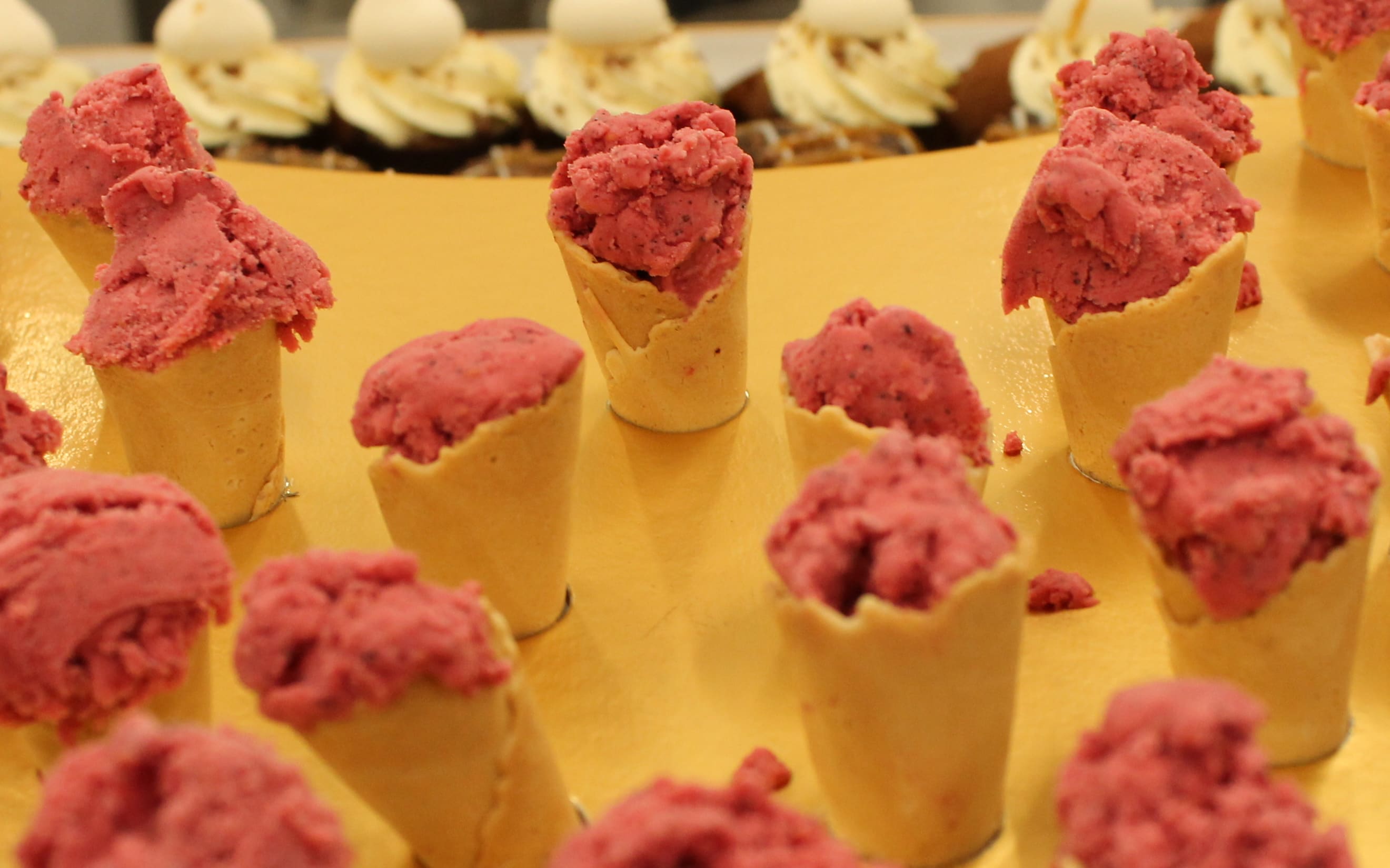 Icecream made with pinot noir grape skin powder