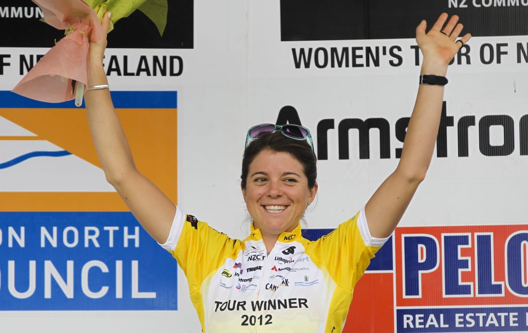 American cyclist Evelyn Stevens 2012 winner of the Cycle Tour of New Zealand.