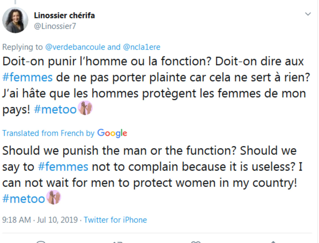 Linossier chérifa tweet