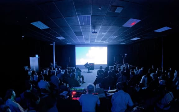 Gate on stage at Lines of Flight Festival