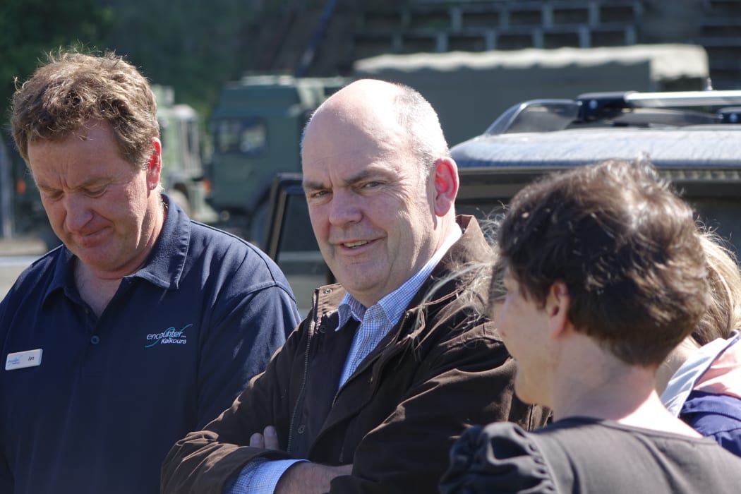 Steven Joyce in Kaikoura to speak to bigger business about government help.
