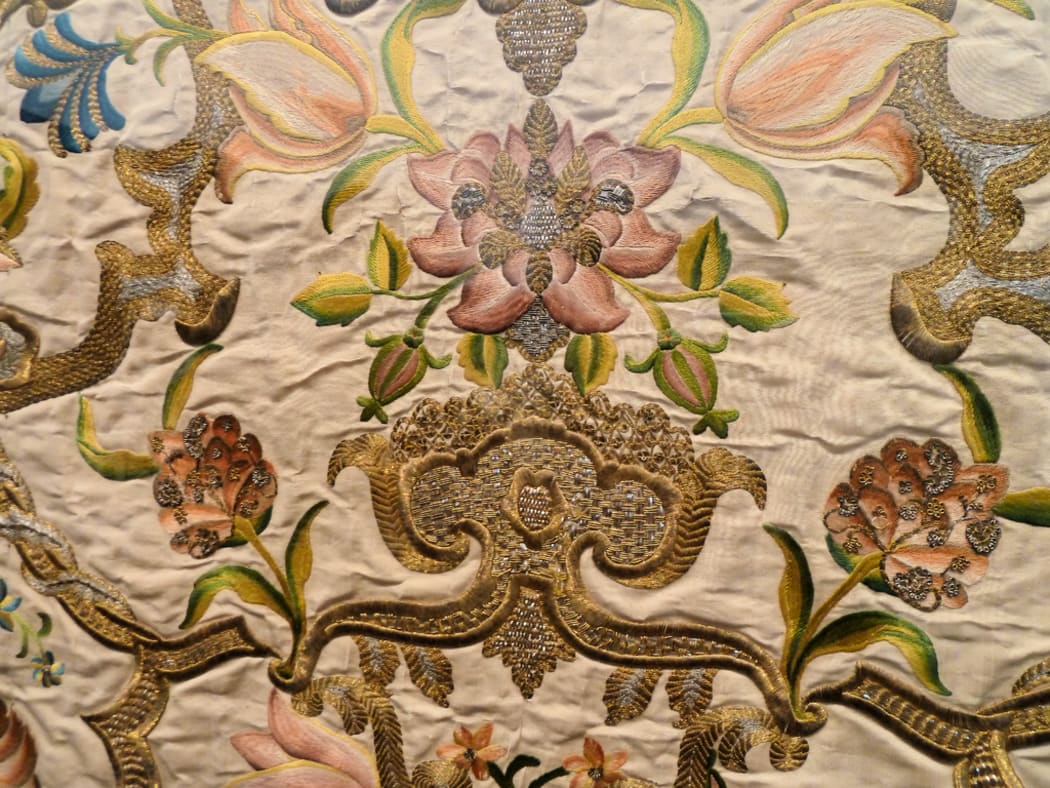 Detail of altar frontal (antependium), France or Italy, 1730-1740.