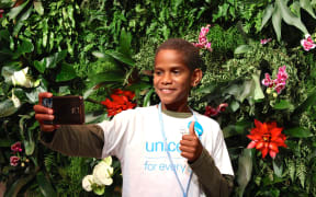 Timoci Naulusala, 12, is at COP23 to tell her story of climate change.