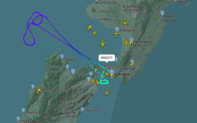 Passengers on a Brisbane-bound flight from Wellington have been told the Oceania airspace has been closed.