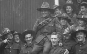 Corporal Cyril Bassett of Auckland, after being awarded the Victoria Cross for his actions on Chunuk Bair.