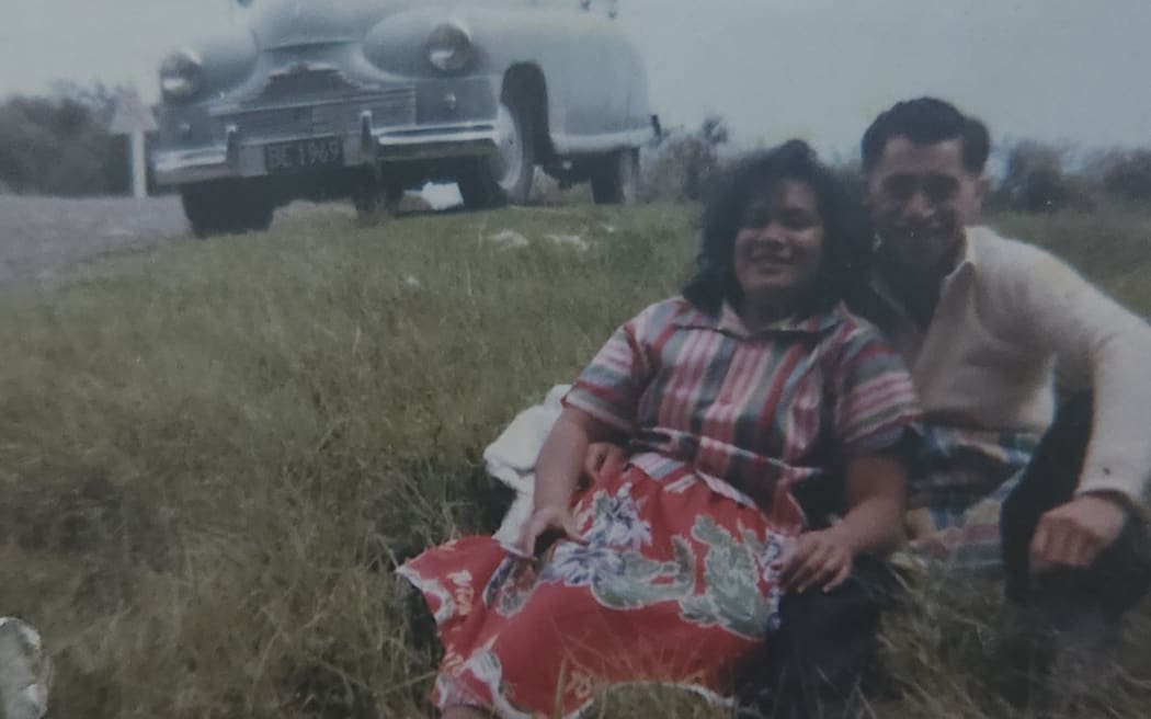 Taupaū Makalita Edwards and her late husband.