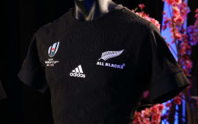 2019 Rugby World Cup All Blacks jersey.