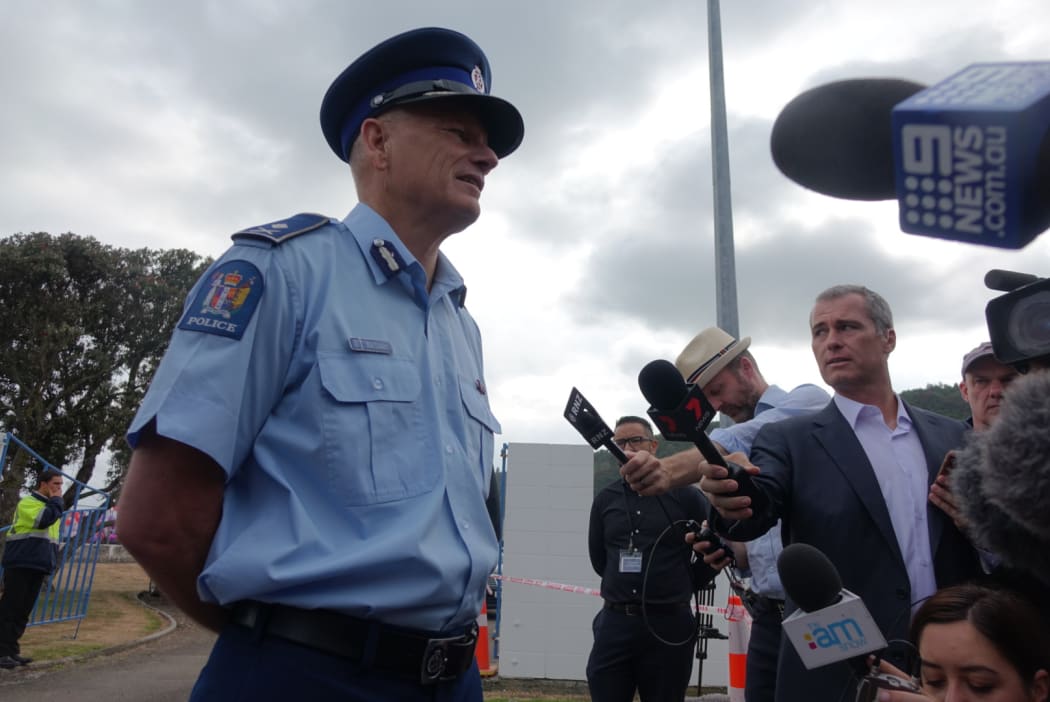Deputy Commissioner Mike Clement speaks to media