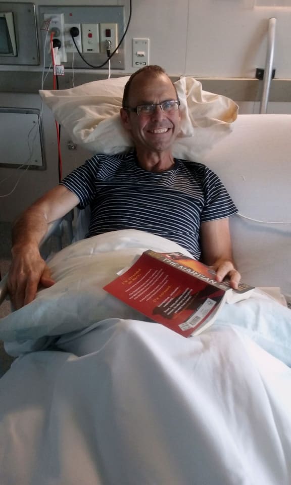 Even in hospital Bruce was determined to think positively.