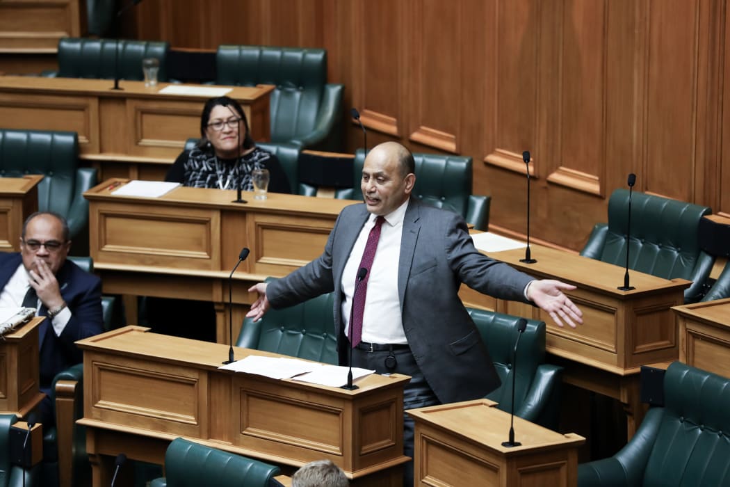 Labour MP Willie Jackson addresses the National Party during the general debate