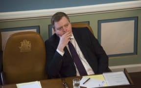 Iceland’s Prime Minister Sigmundur David Gunnlaugsson attends a session of parliament in Reykjavik, Iceland on April 4, 2016.