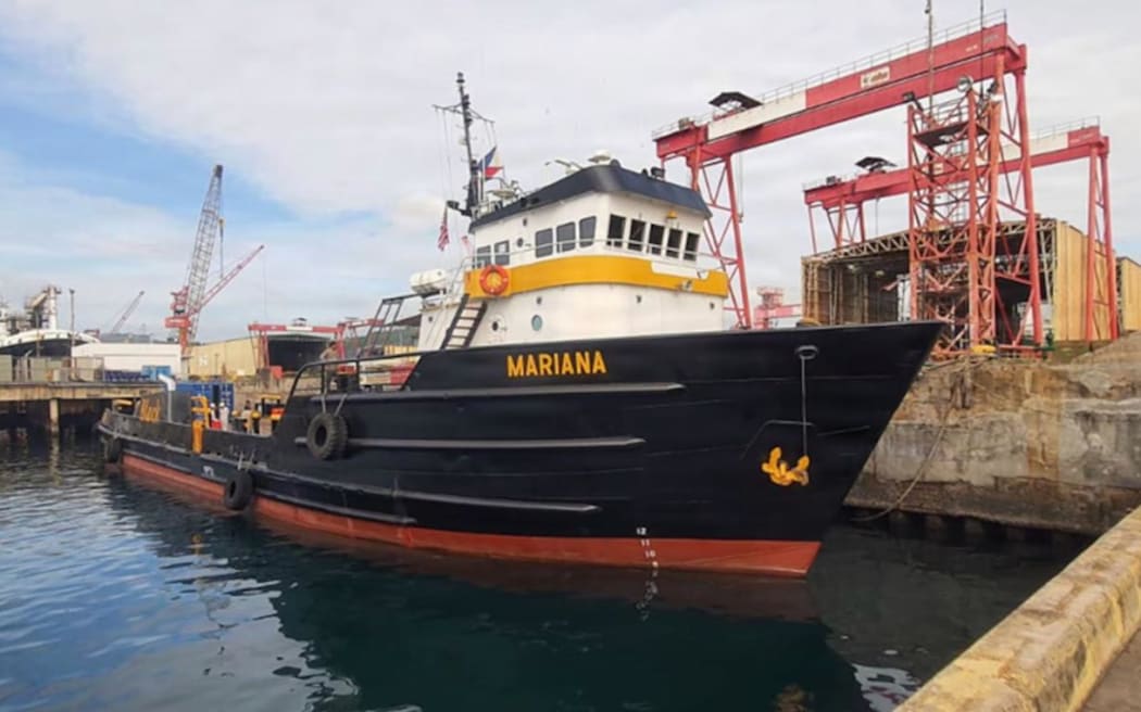 The cargo vessel Mariana docked in Saipan.