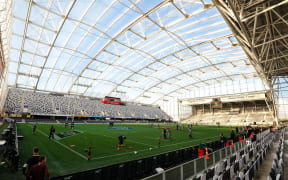 All Blacks captains run at Forsyth Barr Stadium Dunedin 2016.