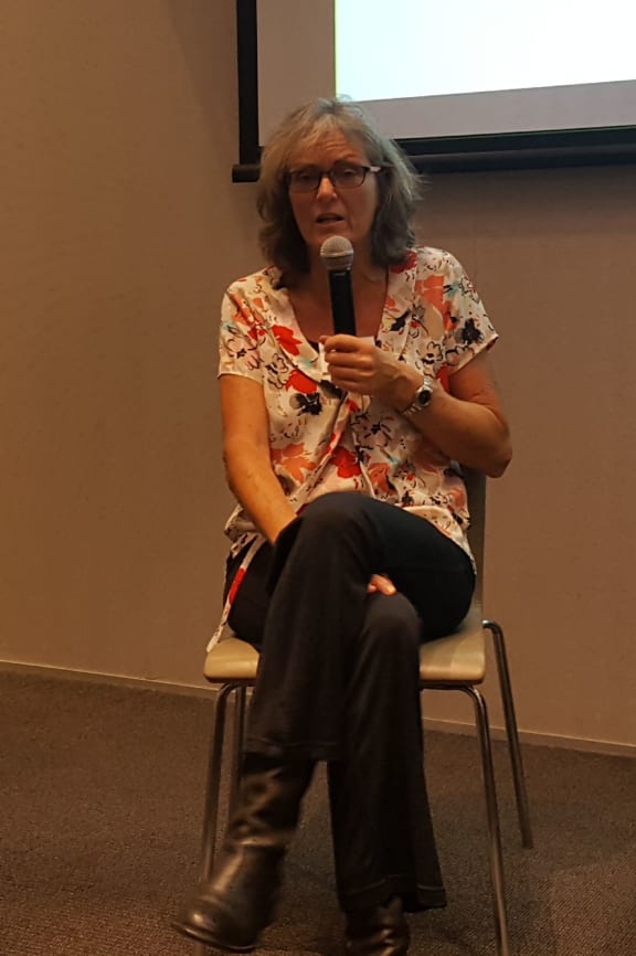 Raewyn Peart speaking at the event.