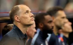 ARLINGTON, TEXAS - JUNE 17: Thomas Tuchel, Manager of England, looks on before the FIFA World Cup 2026 Group L match between England and Croatia at Dallas Stadium on June 17, 2026 in Arlington, Texas.   Richard Pelham/Getty Images/AFP (Photo by Richard Pelham / GETTY IMAGES NORTH AMERICA / Getty Images via AFP)