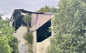 The house on Nelson's city fringe destroyed by David Sparks after he broke in, emptied a fuel can in a room in the lower floor and set it alight. The occupants fled for their lives. Photo / Tracy Neal