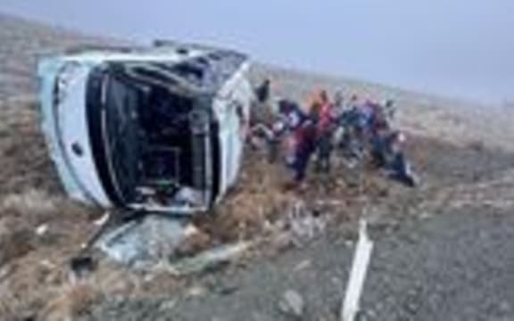 A bus crash involved tourists on State Highway 8 in the Mackenzie District on 18 July, 2024.