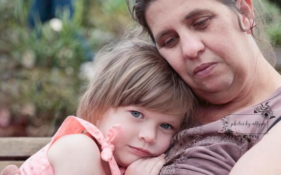 Claudine Johnstone with her daughter