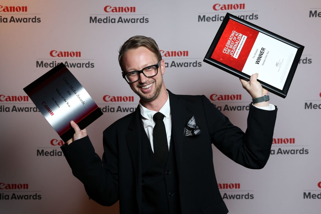Founding editor Marcus Stickley at the 2016 Canon Media Awards.