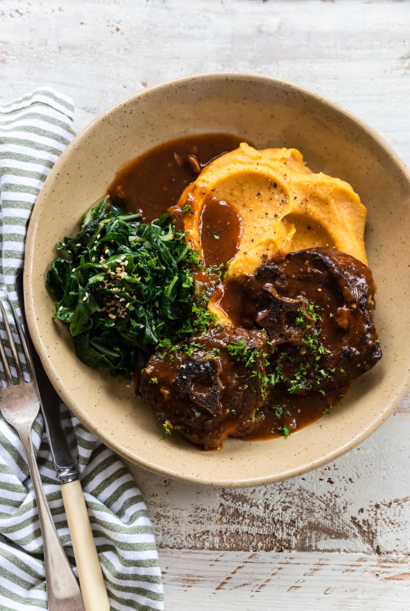 Kelly Gibney's slow cooker lamb neck.