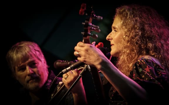 Bela Fleck and Abigail Washburn at WOMAD 2023.