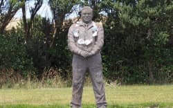 The Tommy Solomon statue on Rēkohu - Chatham Islands.