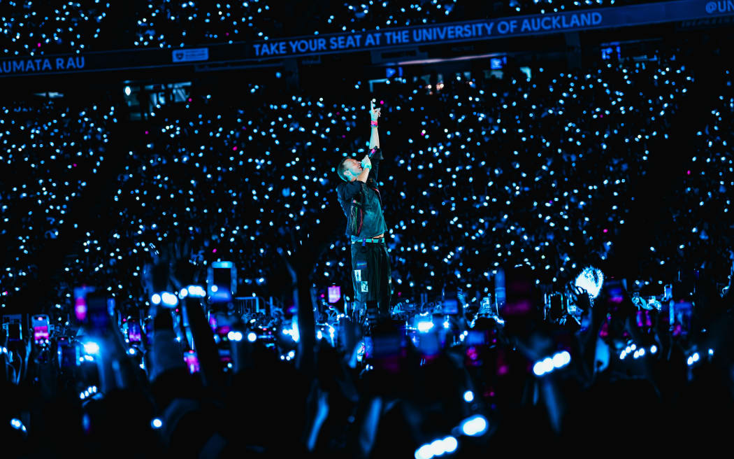 Coldplay perform at Auckland's Eden Park on November 14, 2024.